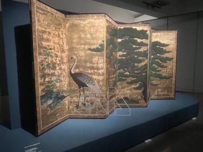 日本松鶴圖樣屏風| 國際| 中央社影像空間