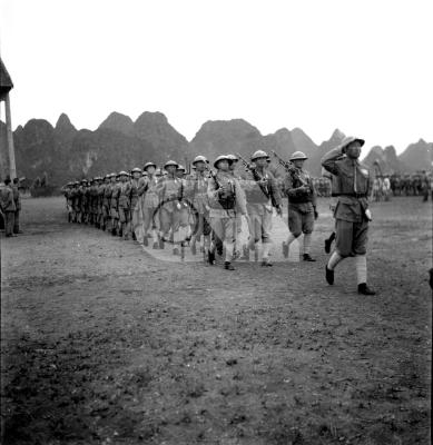 蔣委員長檢閱中央軍校廣西分校 政治 中央社影像空間